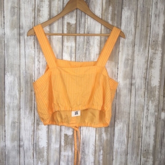 NWT A New Day Linen Blend Orange Crop - Picture 5 of 7